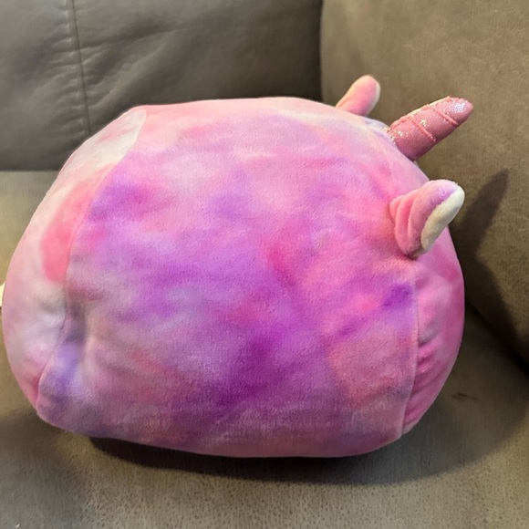 Lola Kellytoy 8 Inch Stackable Squishmallow Pink Purple Tie-Dye Unicorn Pig - Picture 4 of 6